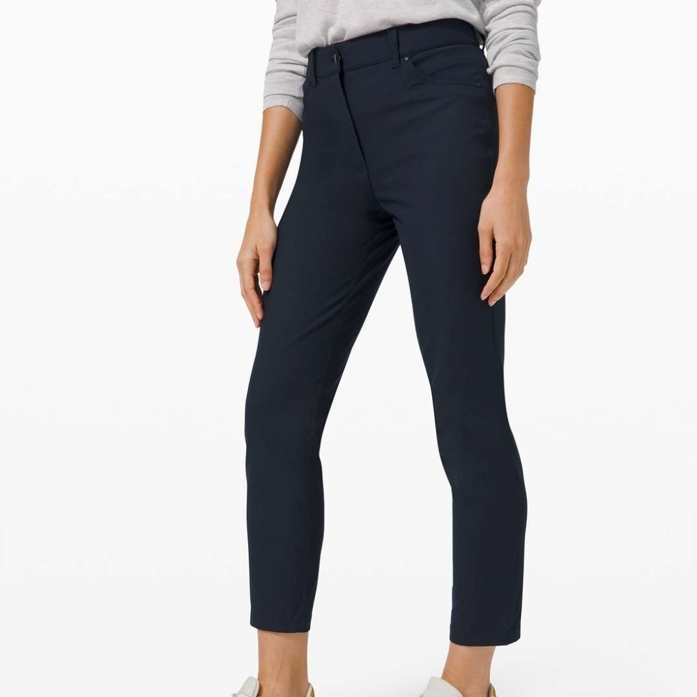 Lululemon Women's Pants Black Size 6 City Sleek 5 Pocket 7/8 Casual Everyday - Picture 1 of 14